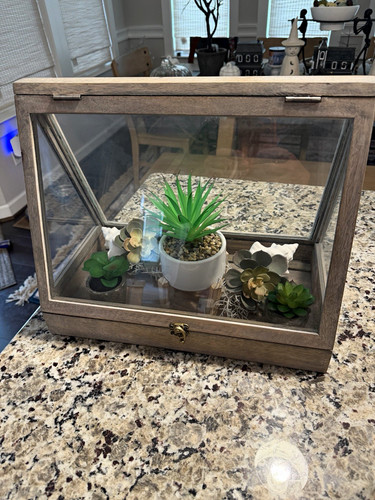 Pottery barn wood glass - pottery, &