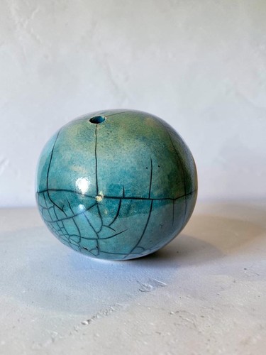 Raku studio pottery crackle - pottery,