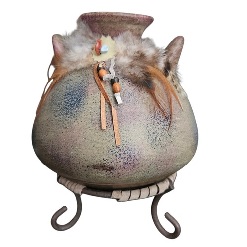 Southwestern art pottery vase - southwestern,