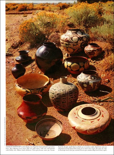 1957 native american pottery - native,