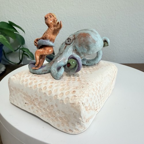 Studio pottery octopus - octopus, &