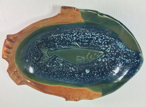 Fish platter studio pottery - platter,