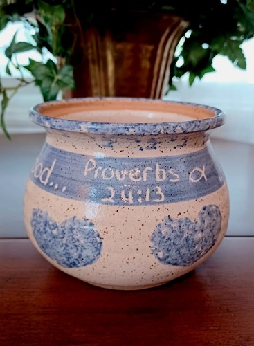Scripture pottery display - pottery,