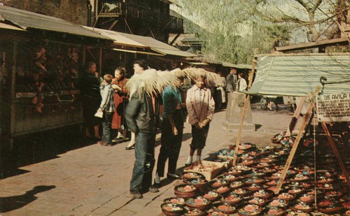 Vtg postcard olvera - postcard, street
