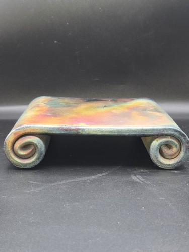 Raku pottery scroll - raku,