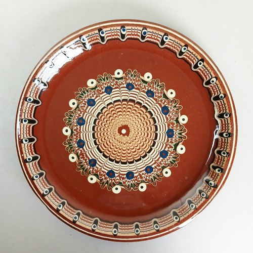 Art pottery display plate hand - pottery,