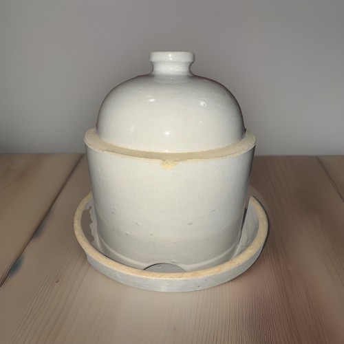 Antique stoneware chicken - antique,